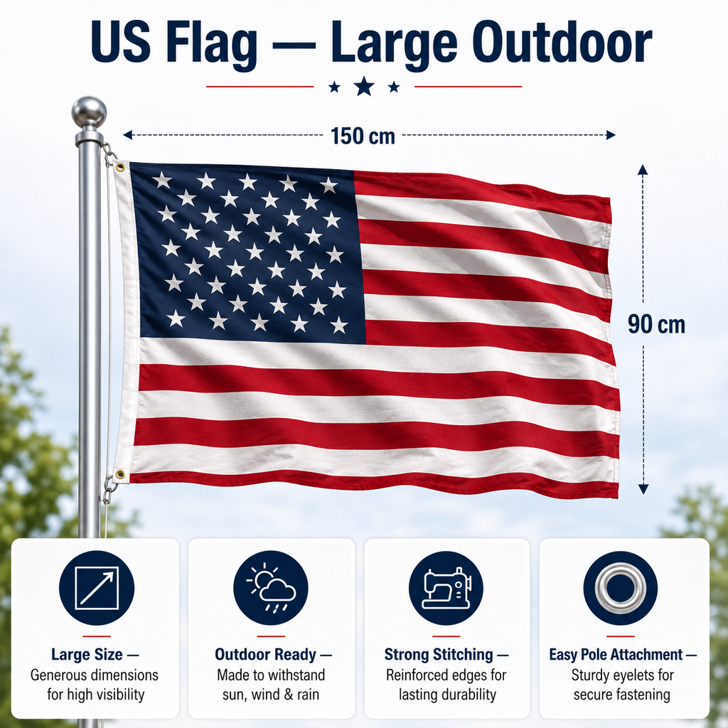 American Flag — Large Outdoor (90×150cm)